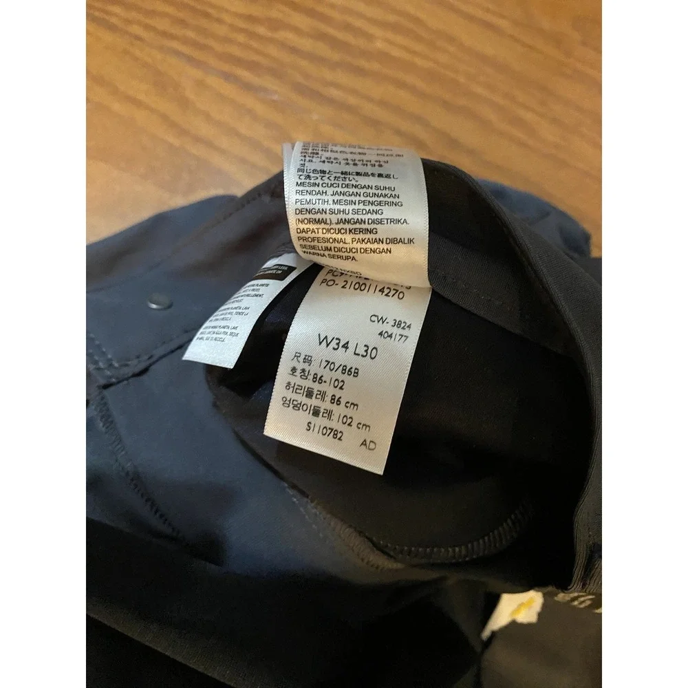 Levi Men 511 Slim Tech Five Pocket Pants - Charcoal Gray 34x30 New! NWT $60